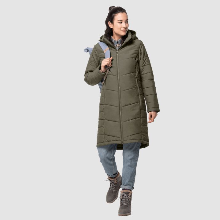 Abrigos Acolchada Jack Wolfskin North York Mujer Verdes Oscuro Mexico-8419531